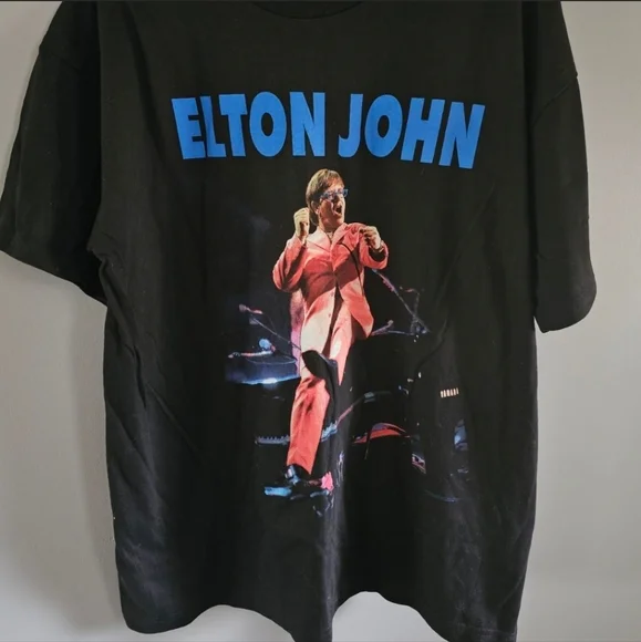 Vintage 90s Single Stitch Elton John Tee Large NWOT - Picture 2 of 5